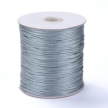 Waxed Polyester Cord, Bead Cord, Dark Gray, 1.5mm, about 169.51~174.98 Yards(155~160m)/Roll
