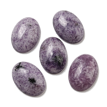 Natural Lepidolite Cabochons, Oval, 18x13x5~5.5mm