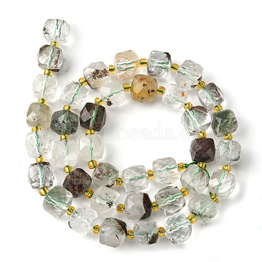 Natural Green Lodolite Quartz/Garden Quartz Beads Strands(G-Q010-A18-01)-3