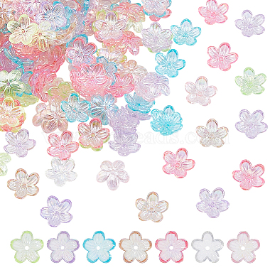 500Pcs UV Plating Acrylic Bead Caps(PACR-DC0001-06)-1