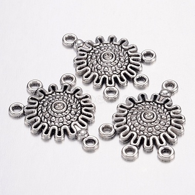 Antique Silver Flat Round Alloy