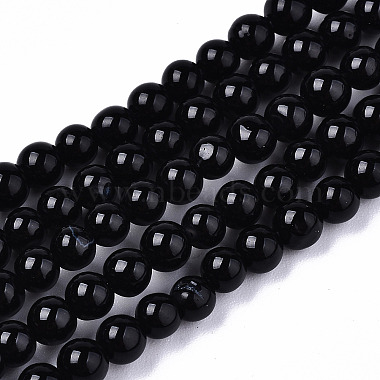 Natural Black Onyx Beads Strands(X-G-S359-231)-1