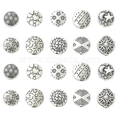 100Pcs 10 Styles Tibetan Style Alloy Beads(FIND-CJ0005-62)-1