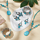 ANATTASOUL 2 Sets 2 Style Synthetic Turquoise Teardrop Lariat Necklace & Chandelier & Oval Beaded Stretch Bracelet(SJEW-AN0001-02)-7