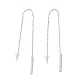 Long Chain with Rectangle Bar Dangle Stud Earrings(EJEW-A067-16P)-1
