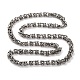 201 Stainless Steel Byzantine Chain Necklace(NJEW-F222-19P)-1