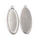 304 Stainless Steel Pendant Cabochons Settings(STAS-A070-45P)-1
