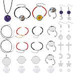 DIY Jewelry Bracelets Kit, Including 201 Stainless Steel Pendants and Nylon Cord, Mixed Color, 20x13x2mm, Hole: 2mm(DIY-GA0002-90)
