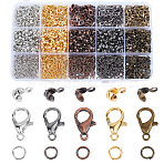 DIY Jewelry Making Findings Kits, including Iron Bead Tips & Open Jump Rings, Zinc Alloy Lobster Claw Clasps, Mixed Color(DIY-ME0001-35)