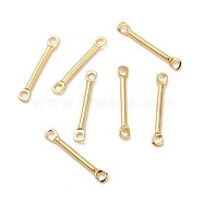 201 Stainless Steel Links Connectors, Bar Links, Golden, 15x1.3x1mm, Hole: 1.2mm(STAS-B011-01B-G)