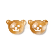 Translucent Resin Animal Decoden Cabochons, Bear, Peru, 14.5x20x6mm(RESI-M040-03)