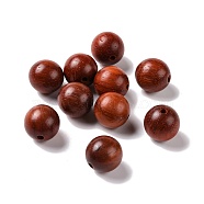 Natural Rosewood Beads, Undyed, Round, Dark Red, 15mm, Hole: 1.8mm(WOOD-C005-01E)
