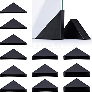 60Pcs 6 Style Plastic Triangle Corner Protector, Guards Cover Cushion, for Ceramic, Glass, Metal Sheet Transportation Protection, Black, 24.5x50x5~13.5mm, 10pcs/style(FIND-BC0003-11)