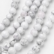 Natural Howlite Beads Strands, Round, 10mm, Hole: 1mm, about 39pcs/strand, 15.2 inch(G-D809-10-10mm)