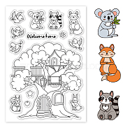 PVC Plastic Stamps, for DIY Scrapbooking, Photo Album Decorative, Cards Making, Stamp Sheets, Animal Pattern, 16x11x0.3cm(DIY-WH0167-56-863)