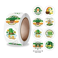 Saint Patrick's Day Theme PET Waterproof Self Adhesive Stickers, for DIY Scrapbooking, Photo Album Decoration, Green, 25mm, 500pcs/roll(PW-WG41858-01)