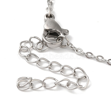 Non-Tarnish 304 Stainless Steel Cable Chain Bowknot Pendant Necklaces(NJEW-Z041-02P-02)-3