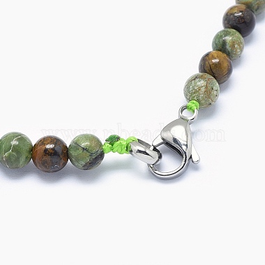 Ensembles de bijoux en colliers et bracelets de perles d'opale vert naturel naturel(SJEW-L132-04)-4