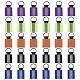 30Pcs 5 Colors Reflective Rectangle Polyester Pendant Keychains(KEYC-CO0001-02)-1