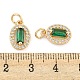 Rack Plating Brass Micro Pave Clear Cubic Zirconia Charms(KK-F089-09G)-3