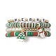 Ensemble de bracelets extensibles en argile polymère de style 4pcs 4(BJEW-TA00496)-1