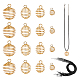 комплекты ожерелья с подвесками из проволоки своими руками(DIY-PH0003-04)-1