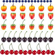 Nbeads 54Pcs 6 Style Plastic & Foam & PVC Imitation Friuts, Display Decorations, Mixed Color, 54pcs/bag(AJEW-NB0003-83)