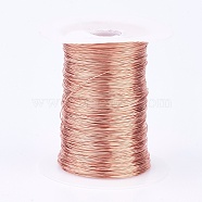 Eco-Friendly Copper Wire, Copper Beading Wire for Jewelry Making, Raw(Unplated), 22 Gauge, 0.6mm, about 721.78 Feet(220m)/500g(CWIR-K001-01-0.6mm-RG)