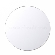 PVC Flat Round Shape Mirror, for Flower Shape Mirror Silicone Molds, Clear, 10x0.2cm(DIY-E043-02)