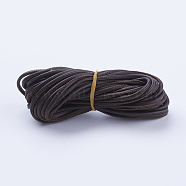 PU Leather Cords, for Jewelry Making, Round, Coconut Brown, 3mm, about 10yards/bundle(9.144m/bundle)(LC-L005-03)