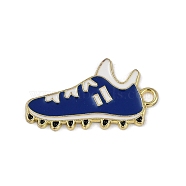 Alloy Enamel Pendants, Golden, Shoes, 14x25x1mm, Hole: 1.8mm(ENAM-D061-02B-03)