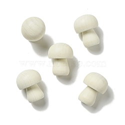 Unfinished Wood Display Decorations, for Kids DIY Painting Craft, Mushroom, Beige, 25x32mm(WOOD-E013-02A)