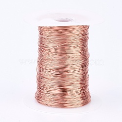 Eco-Friendly Round Copper Wire, Copper Beading Wire for Jewelry Making, Long-Lasting Plated, Raw(Unplated), 22 Gauge, 0.6mm, about 721.78 Feet(220m)/500g(CWIR-K001-01-0.6mm-RG)