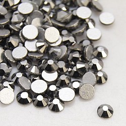 Glass Flat Back Rhinestone, Grade A, Back Plated, Faceted, Half Round, Hematite, SS5, 1.7~1.8mm, 1440pcs/bag(RGLA-C002-SS5-566)