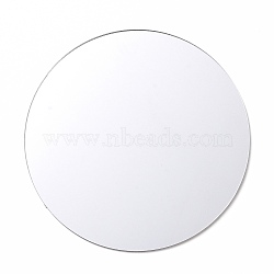 PVC Flat Round Shape Mirror, for Flower Shape Mirror Silicone Molds, Clear, 10x0.2cm(DIY-E043-02)