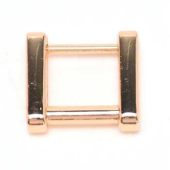 Square Alloy Clasps, for Bag Buckle Accessories Makings, Light Gold, 2x2.1x0.55cm, Inner Diameter: 1.3x1.1cm