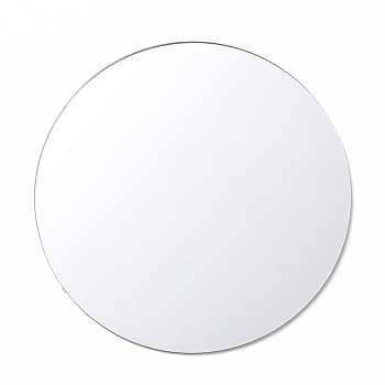 PVC Flat Round Shape Mirror, for Flower Shape Mirror Silicone Molds, Clear, 10x0.2cm