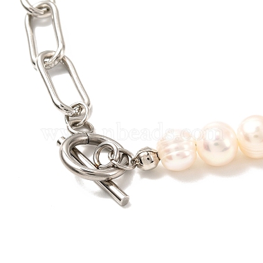 Vintage natürliche Perlenkette für Mädchenfrauen(NJEW-JN03678)-5