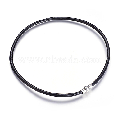 5mm Black Leather Necklaces