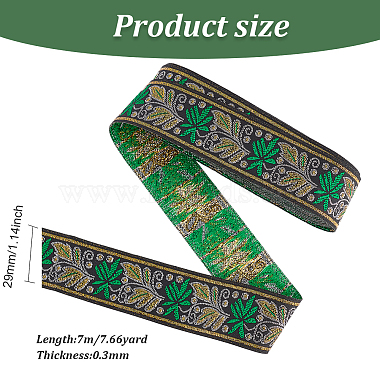 Ethnic Style Embroidery Polyester Ribbons(OCOR-WH0067-74I)-2