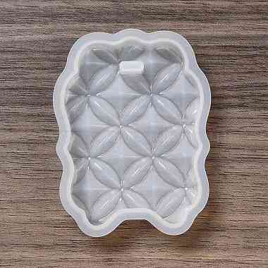 DIY Embossed Flower Pattern Pendant Silicone Molds(DIY-G079-01B)-2