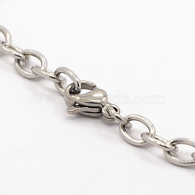 Tarnish Resistant 304 Stainless Steel Cable Chains Bracelets(BJEW-E034-22P)-3