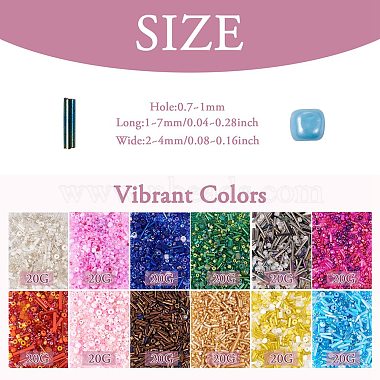 220g 11 colors Glass Seed Beads(SEED-TA0001-14)-3