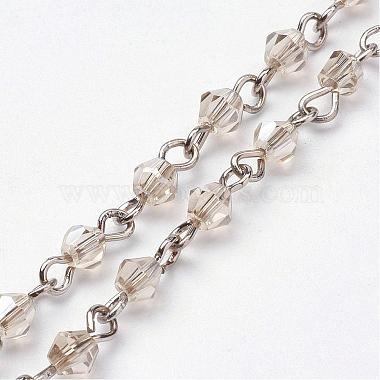 Handmade Electroplate Glass Beads Chains(AJEW-JB00285)-2