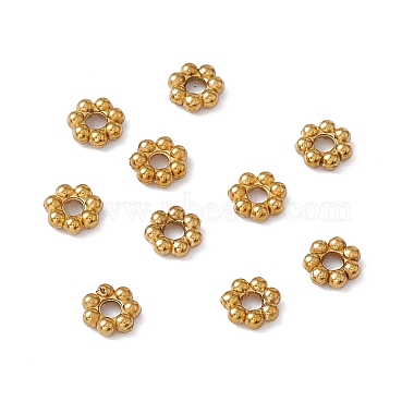 Ion Plating(IP) 304 Stainless Steel Daisy Spacer Beads(X-STAS-G291-01B-G)-4