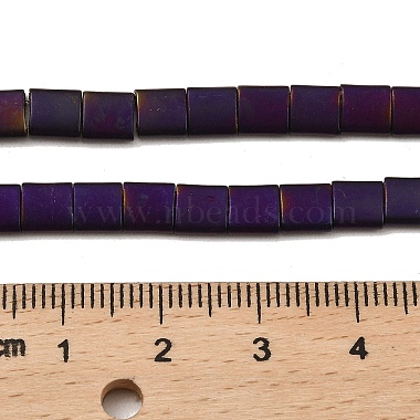 Brins de perles d'hématite synthétiques non magnétiques givrées électrolytiques(G-G089-B01-05)-4