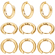 12 Pairs 202 Stainless Steel Huggie Hoop Earrings with 316 Surgical Stainless Steel Pins(EJEW-SC0001-40G)-1