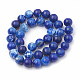 Chapelets de perles en agate craquelée naturelle teintée(G-T100-01A)-2