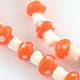 Autumn Theme Mushroom Handmade Lampwork Beads Strands(X-LAMP-R116-15)-2