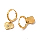 Crystal Rhinestone Heart Dangle Hoop Earring & Pendant Nacklace(SJEW-P002-02G)-3